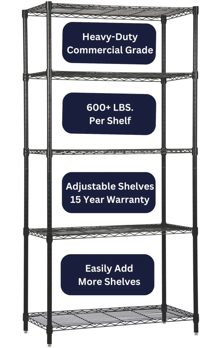 12" x 72" Epoxy Wire Shelving Unit